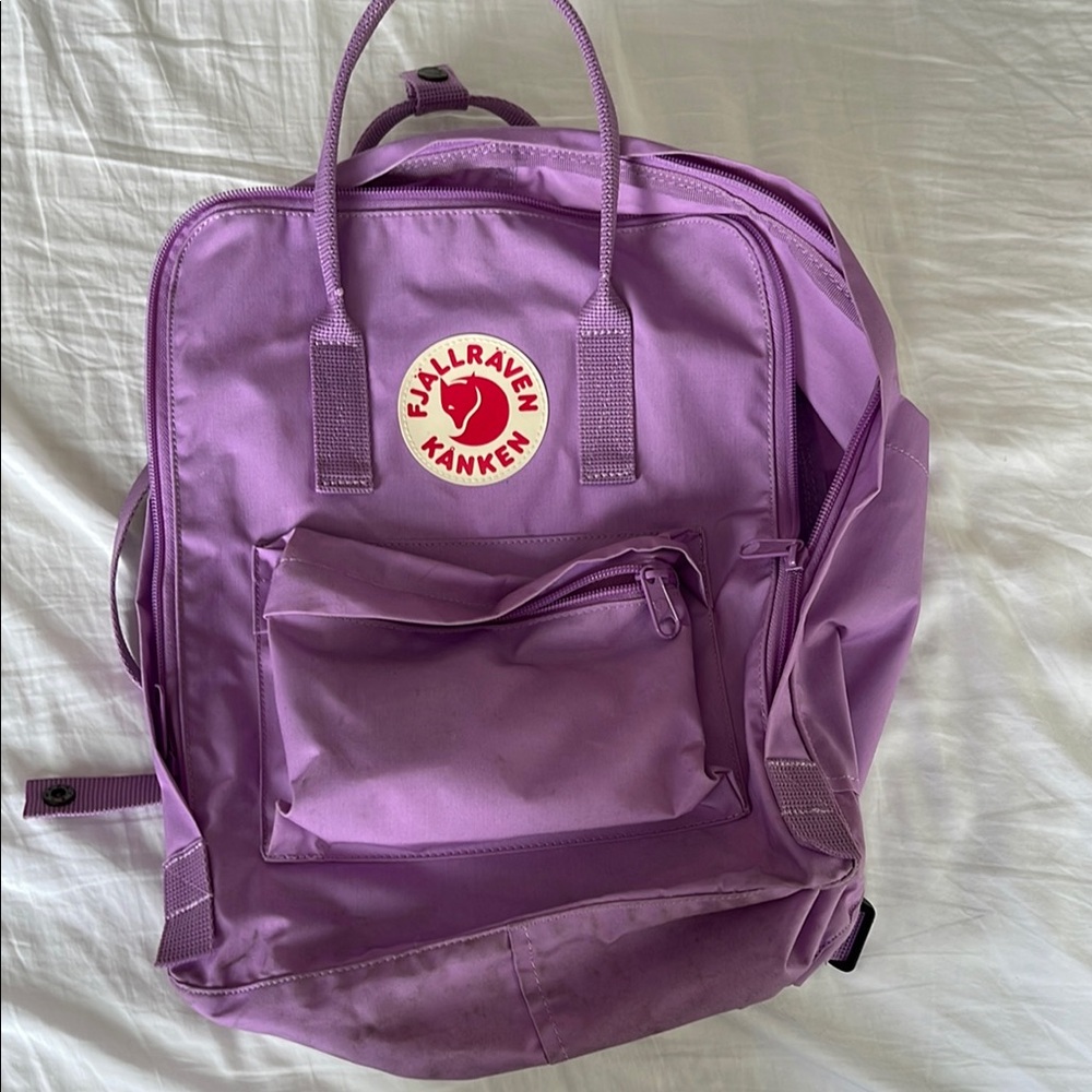 Fjallraven Purple Backpack Iconic Design Durable Fabric